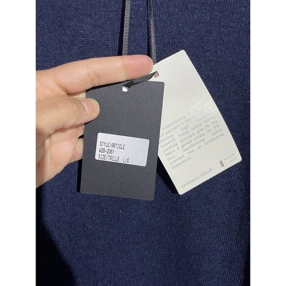 MaglificioBartolini Sweater Men L Cashmere Wool Blend Italy Preppy Minimalist